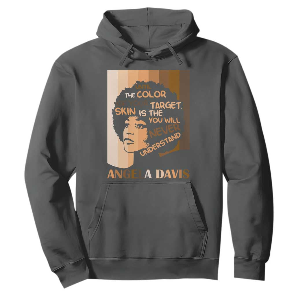 Angela Davis Inspirational Quote Hoodie Black Pride Melanin TS14 Dark Heather Print Your Wear