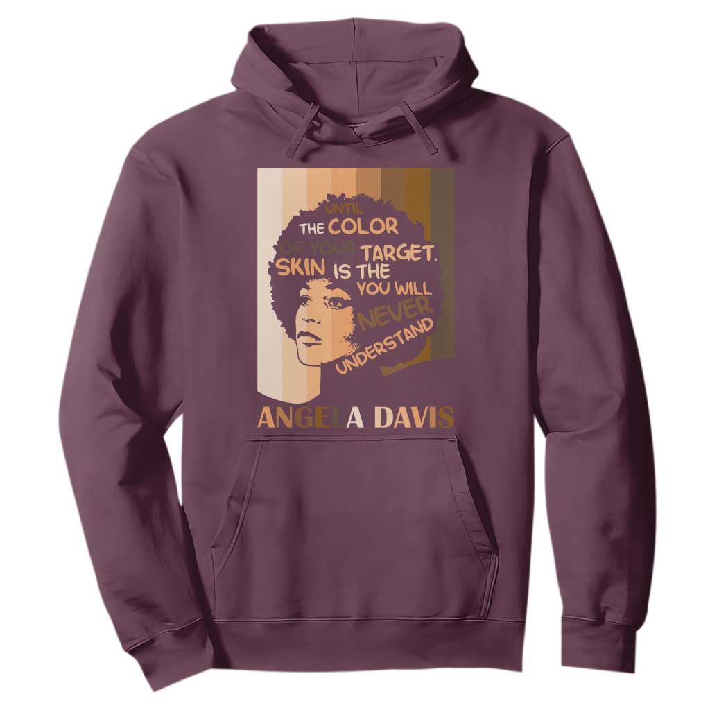 Angela Davis Inspirational Quote Hoodie Black Pride Melanin TS14 Maroon Print Your Wear