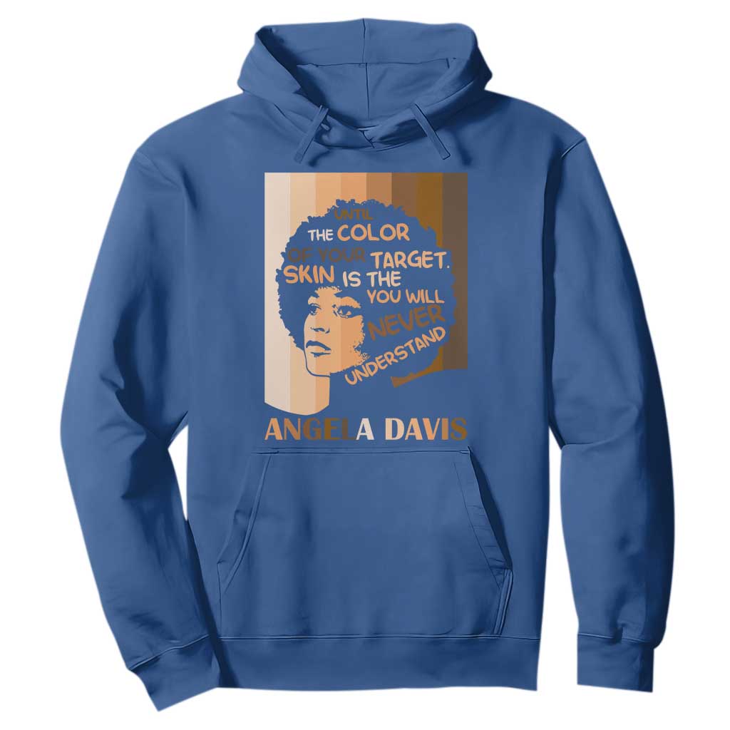 Angela Davis Inspirational Quote Hoodie Black Pride Melanin TS14 Royal Blue Print Your Wear