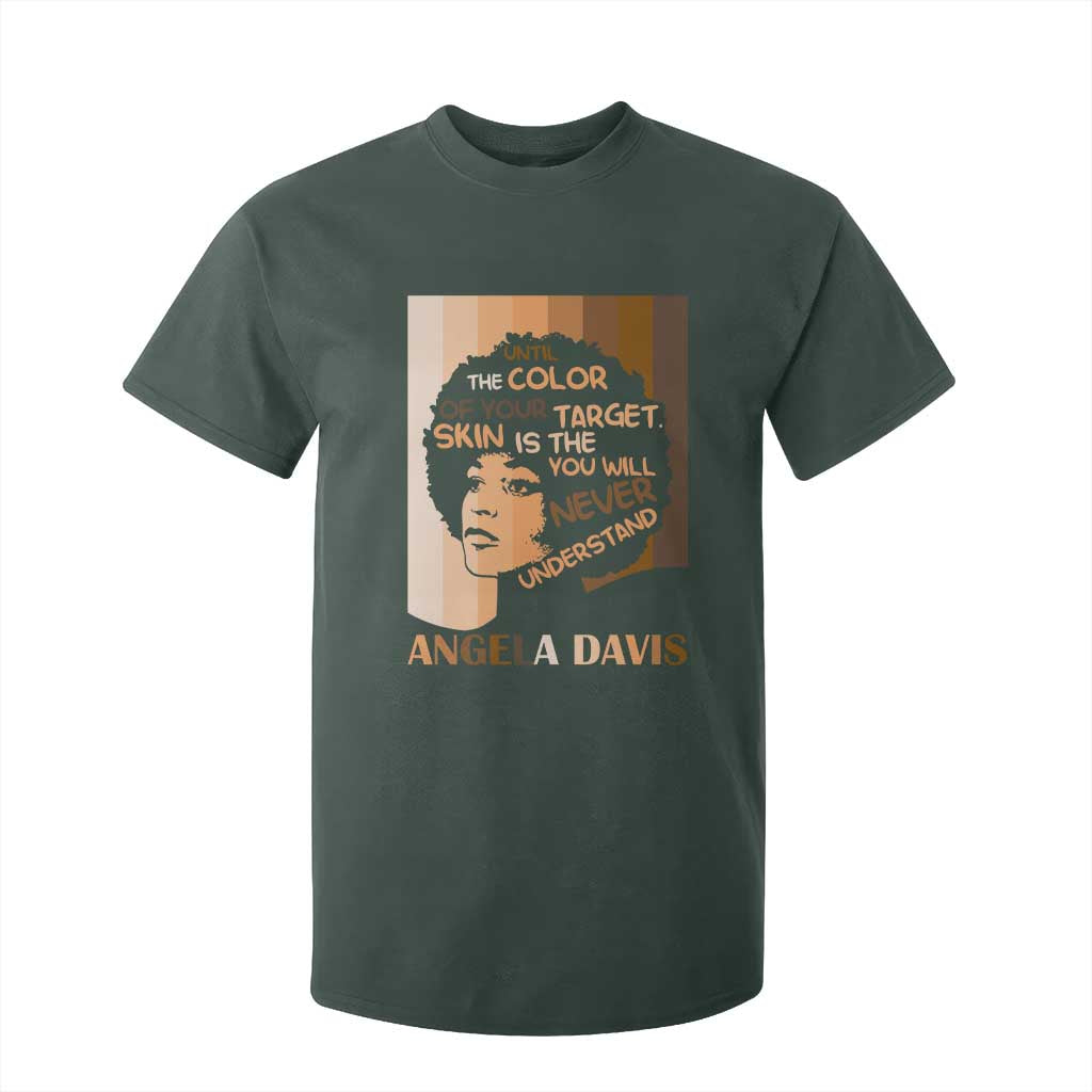 Angela Davis Inspirational Quote T Shirt For Kid Black Pride Melanin TS14 Dark Forest Green Print Your Wear