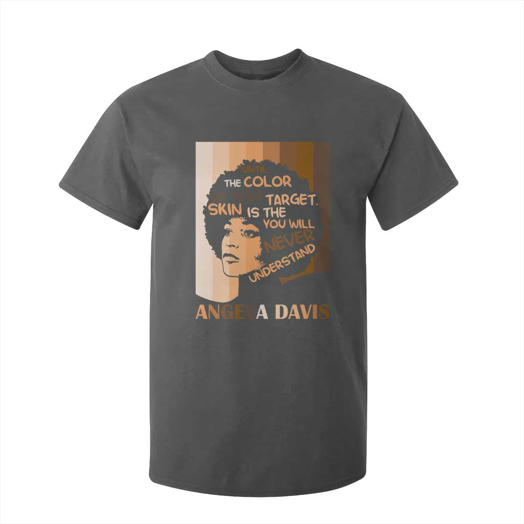 Angela Davis Inspirational Quote T Shirt For Kid Black Pride Melanin TS14 Dark Heather Print Your Wear