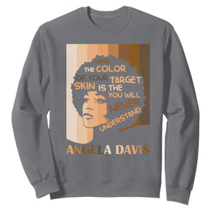 Angela Davis Inspirational Quote Sweatshirt Black Pride Melanin TS14 Charcoal Print Your Wear