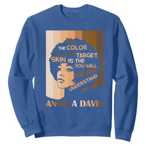 Angela Davis Inspirational Quote Sweatshirt Black Pride Melanin TS14 Royal Blue Print Your Wear