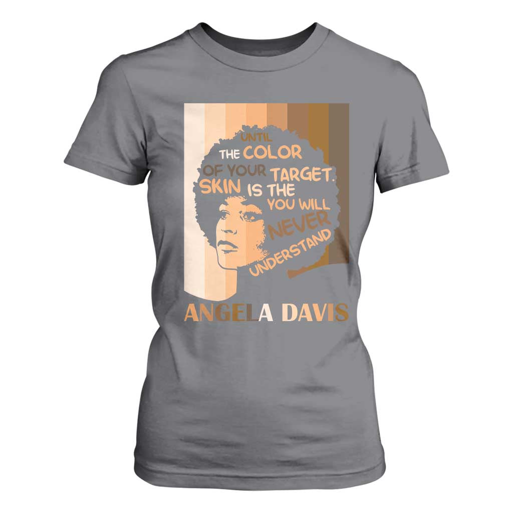 Angela Davis Inspirational Quote T Shirt For Women Black Pride Melanin TS14 Charcoal Print Your Wear