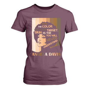Angela Davis Inspirational Quote T Shirt For Women Black Pride Melanin TS14 Maroon Print Your Wear