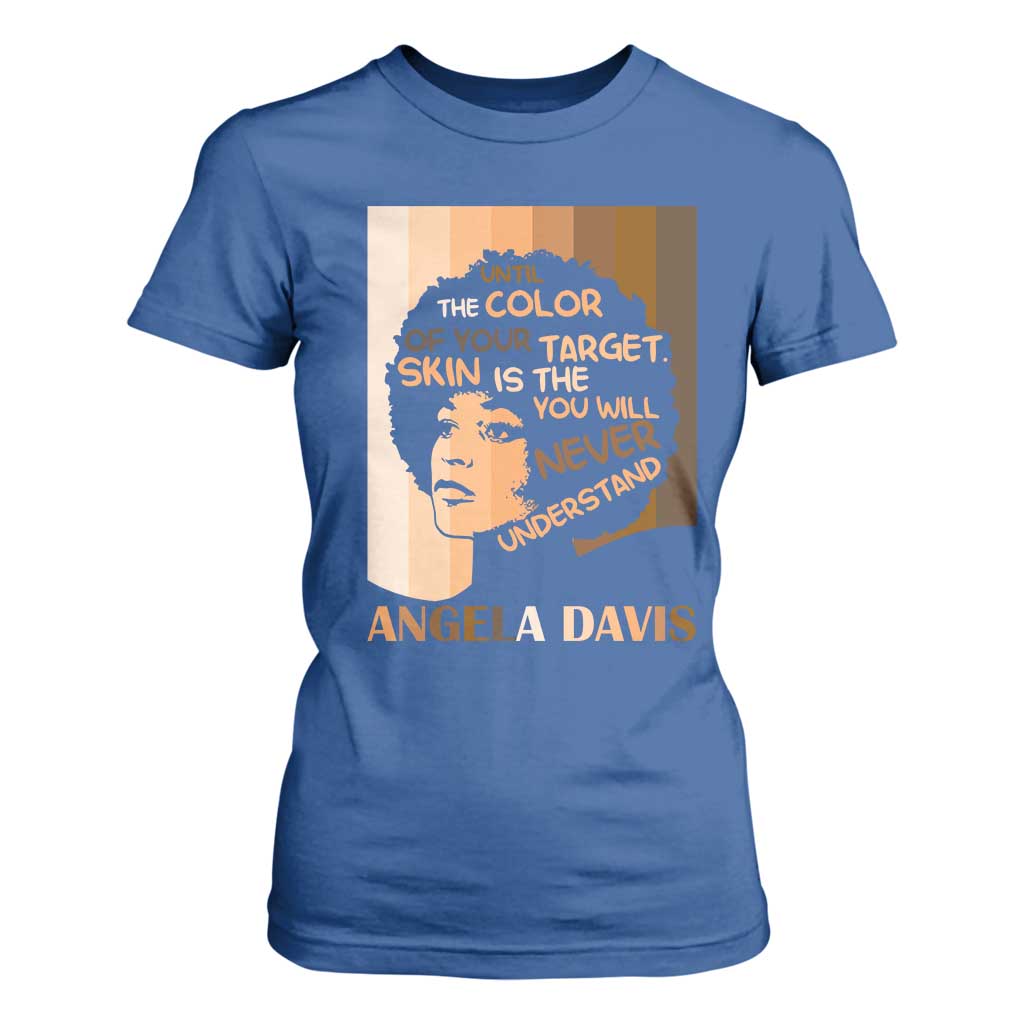 Angela Davis Inspirational Quote T Shirt For Women Black Pride Melanin TS14 Royal Blue Print Your Wear
