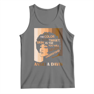 Angela Davis Inspirational Quote Tank Top Black Pride Melanin TS14 Black Heather Print Your Wear