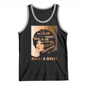 Angela Davis Inspirational Quote Tank Top Black Pride Melanin TS14 Black Athletic Heather Print Your Wear