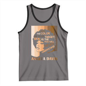 Angela Davis Inspirational Quote Tank Top Black Pride Melanin TS14 Deep Heather Black Print Your Wear