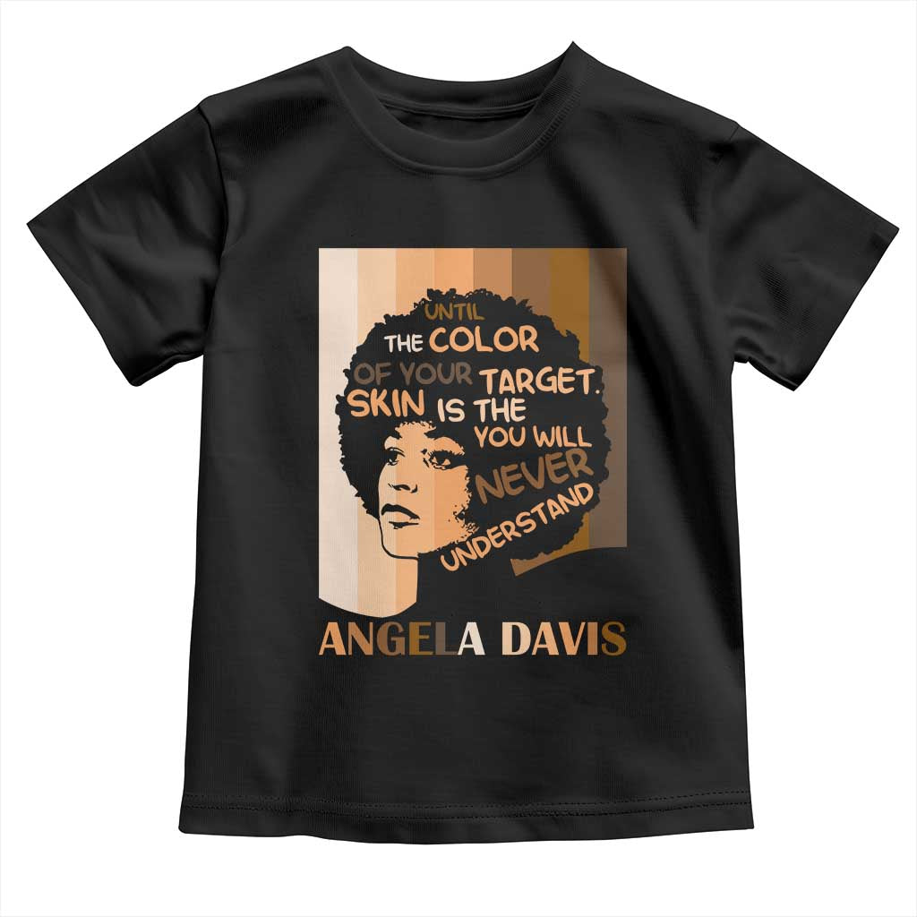 Angela Davis Inspirational Quote Toddler T Shirt Black Pride Melanin TS14 Black Print Your Wear