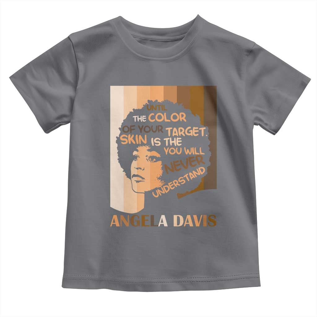 Angela Davis Inspirational Quote Toddler T Shirt Black Pride Melanin TS14 Charcoal Print Your Wear
