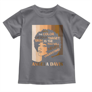 Angela Davis Inspirational Quote Toddler T Shirt Black Pride Melanin TS14 Charcoal Print Your Wear
