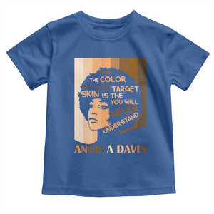 Angela Davis Inspirational Quote Toddler T Shirt Black Pride Melanin TS14 Royal Blue Print Your Wear