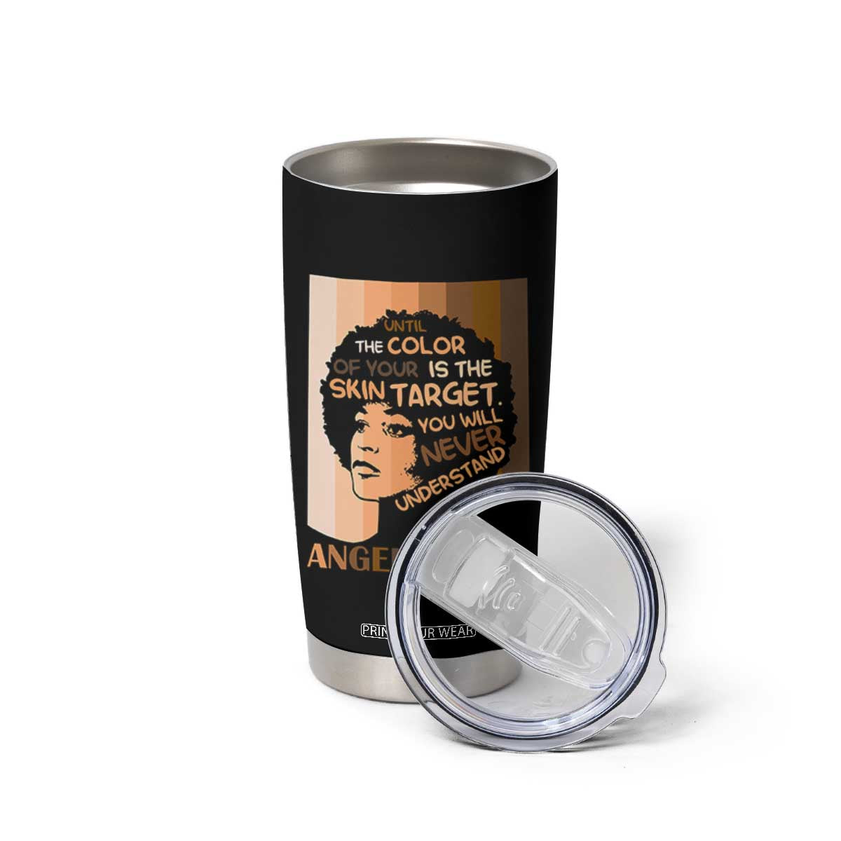 Angela Davis Inspirational Quote Tumbler Cup Black Pride Melanin TS14 Print Your Wear