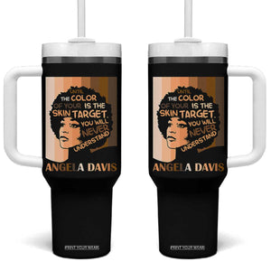 Angela Davis Inspirational Quote Tumbler With Handle Black Pride Melanin TS14 One Size: 40 oz Black Print Your Wear