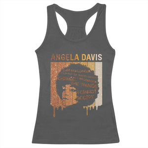Angela Davis Quote Racerback Tank Top I Am No Longer Accepting The Things I Cannot Change TS14 Dark Heather Print Your Wear