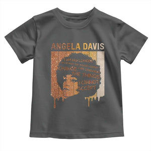Angela Davis Quote Toddler T Shirt I Am No Longer Accepting The Things I Cannot Change TS14 Dark Heather Print Your Wear