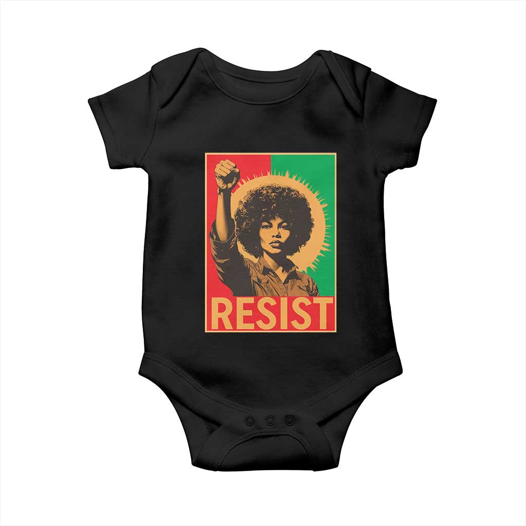 Angela Davis Baby Onesie Political Protest Resist Civil Rights Freedom TS14 Black Print Your Wear