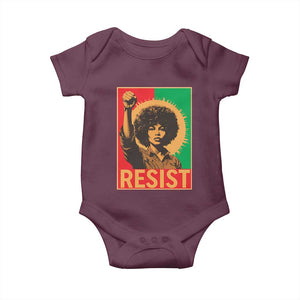 Angela Davis Baby Onesie Political Protest Resist Civil Rights Freedom TS14 Maroon Print Your Wear
