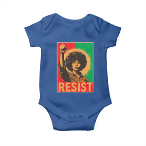 Angela Davis Baby Onesie Political Protest Resist Civil Rights Freedom TS14 Royal Blue Print Your Wear
