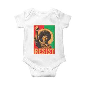 Angela Davis Baby Onesie Political Protest Resist Civil Rights Freedom TS14 White Print Your Wear