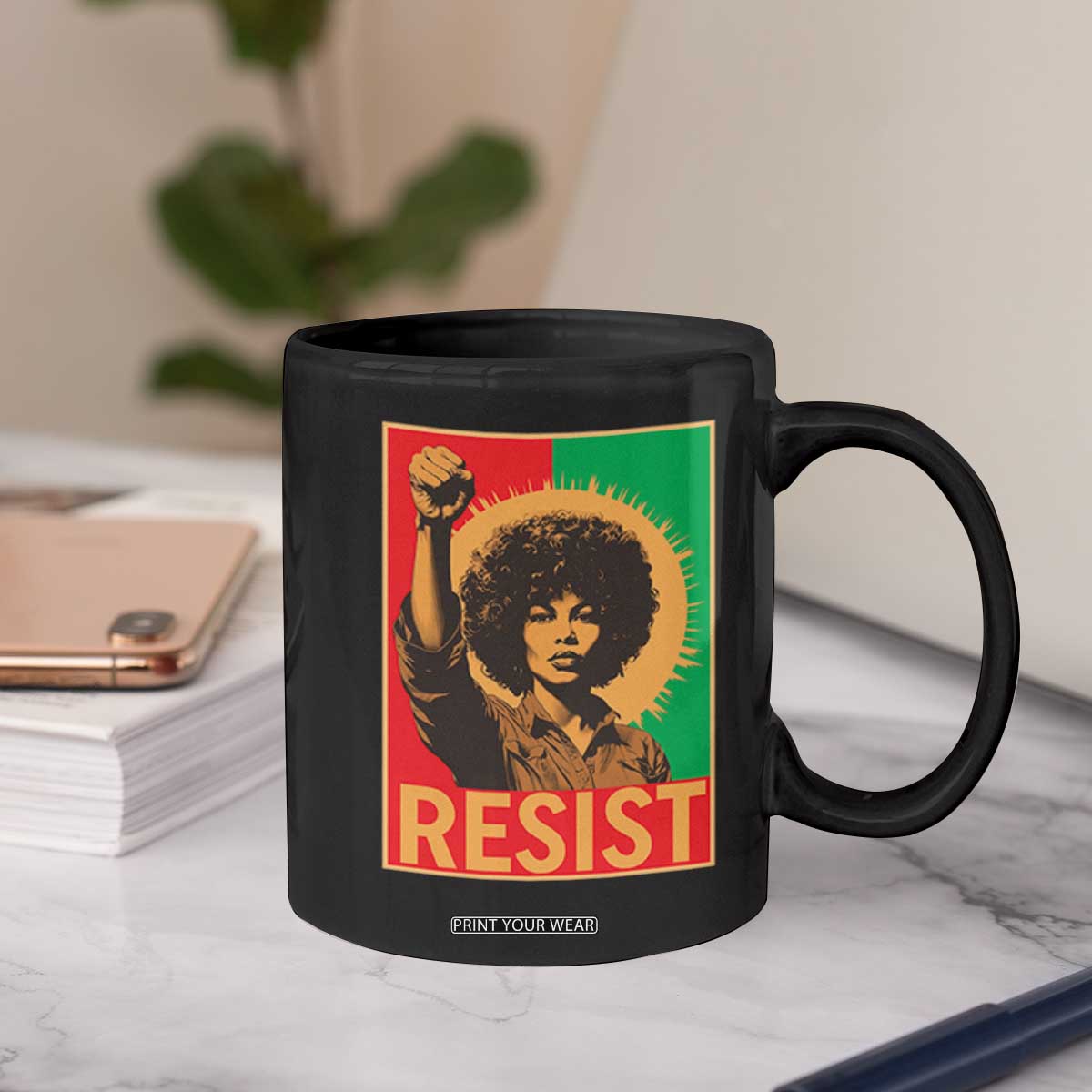 Angela Davis Coffee Mug Political Protest Resist Civil Rights Freedom TS14 Print Your Wear