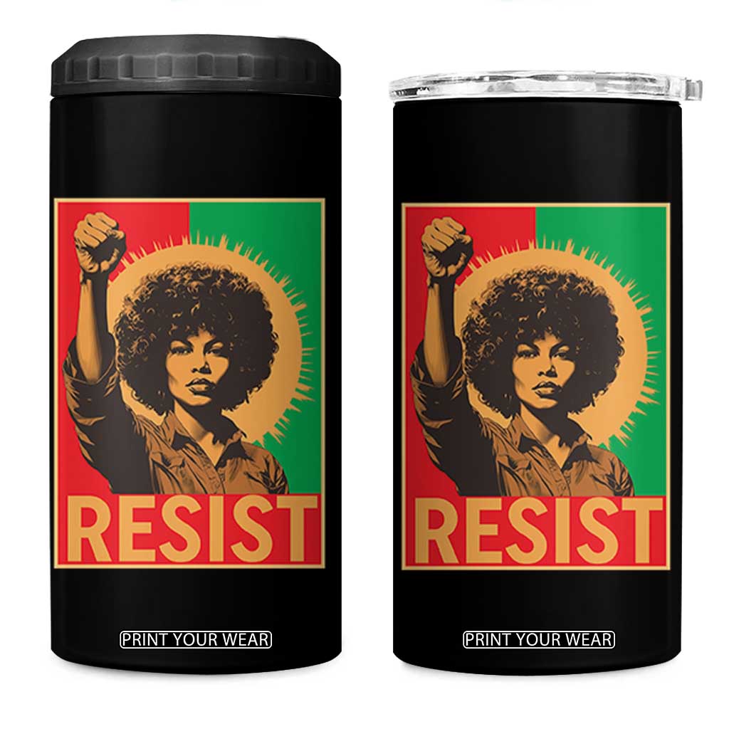 Angela Davis 4 in 1 Can Cooler Tumbler Political Protest Resist Civil Rights Freedom TS14 One Size: 16 oz Black Print Your Wear