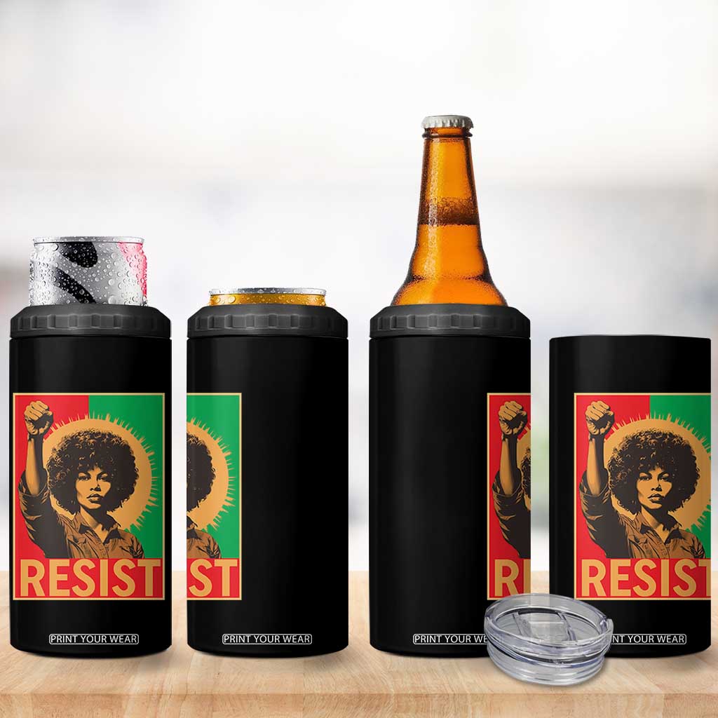 Angela Davis 4 in 1 Can Cooler Tumbler Political Protest Resist Civil Rights Freedom TS14 Print Your Wear