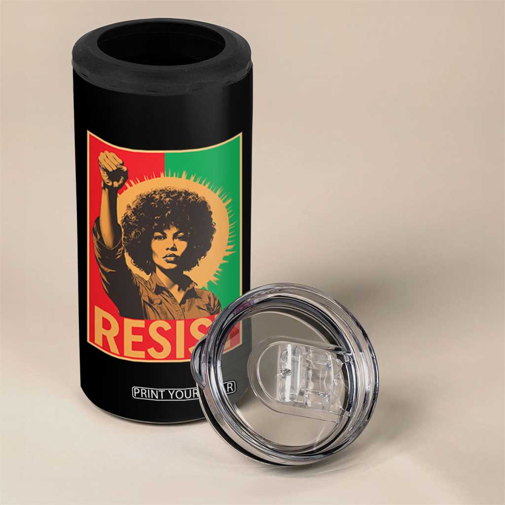Angela Davis 4 in 1 Can Cooler Tumbler Political Protest Resist Civil Rights Freedom TS14 Print Your Wear