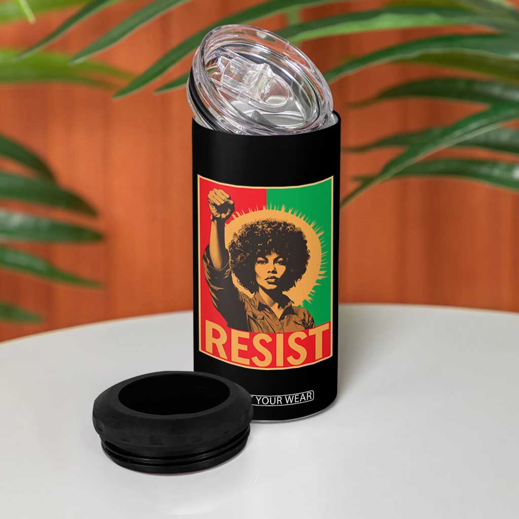 Angela Davis 4 in 1 Can Cooler Tumbler Political Protest Resist Civil Rights Freedom TS14 Print Your Wear