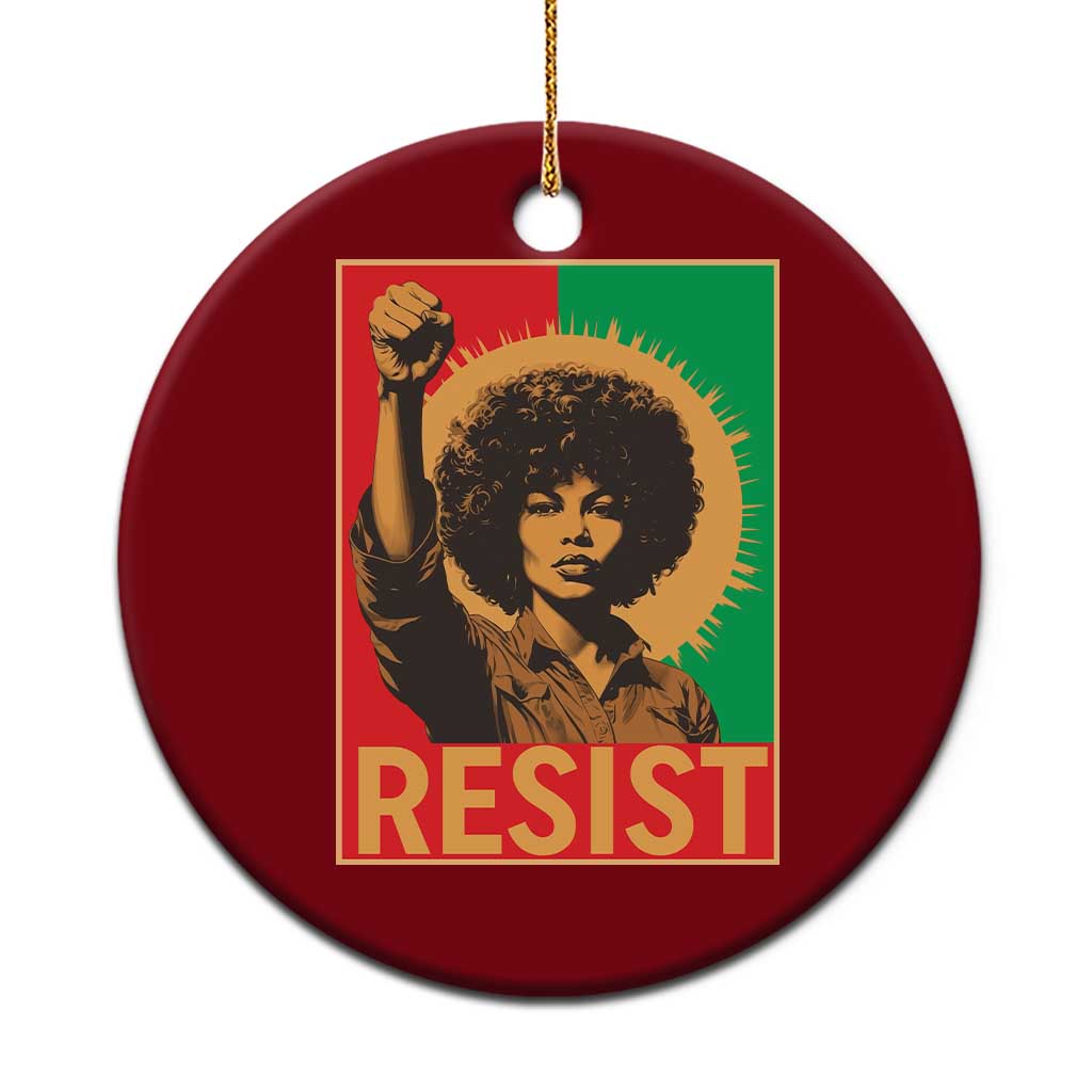 Angela Davis Ceramic Ornament Political Protest Resist Civil Rights Freedom TS14 1pc Red Print Your Wear