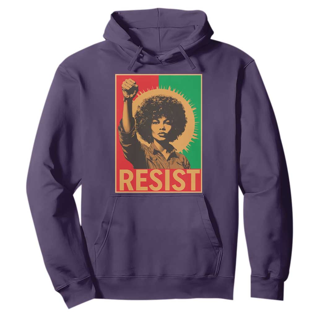 Angela Davis Hoodie Political Protest Resist Civil Rights Freedom TS14 Purple Print Your Wear