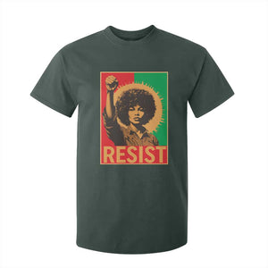 Angela Davis T Shirt For Kid Political Protest Resist Civil Rights Freedom TS14 Dark Forest Green Print Your Wear