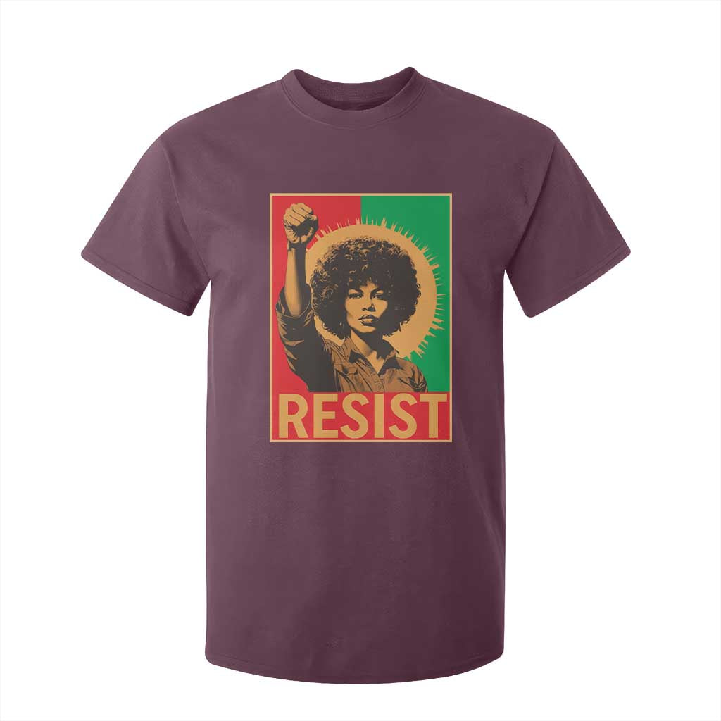 Angela Davis T Shirt For Kid Political Protest Resist Civil Rights Freedom TS14 Maroon Print Your Wear