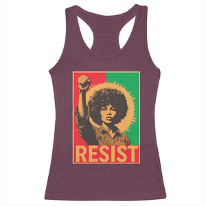 Angela Davis Racerback Tank Top Political Protest Resist Civil Rights Freedom TS14 Maroon Print Your Wear