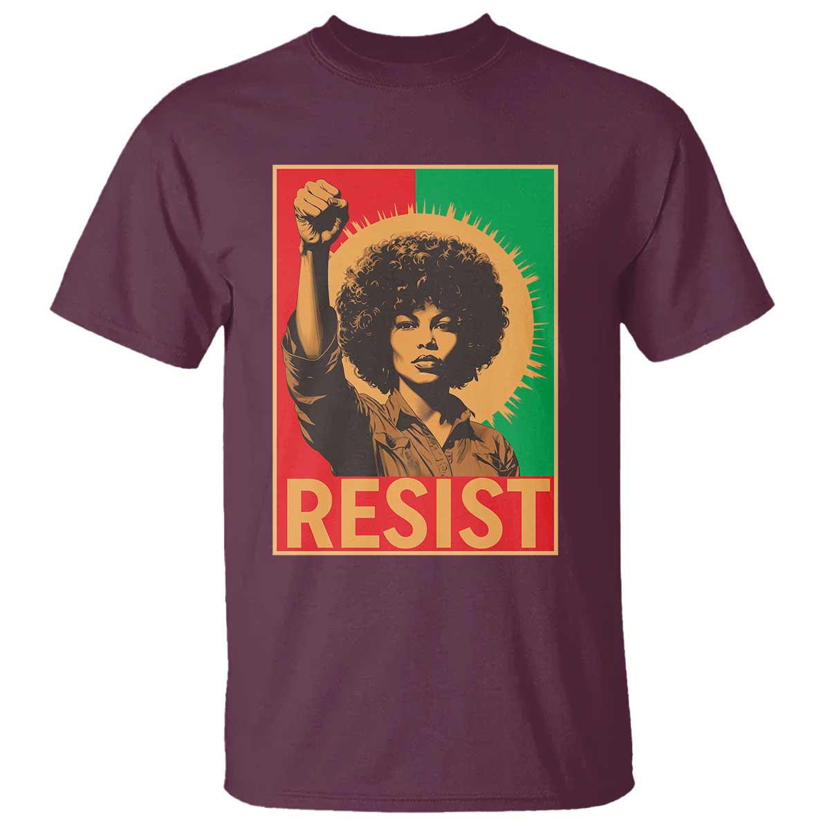 Angela Davis T Shirt Political Protest Resist Civil Rights Freedom TS14 Maroon Print Your Wear