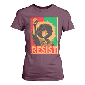 Angela Davis T Shirt For Women Political Protest Resist Civil Rights Freedom TS14 Maroon Print Your Wear