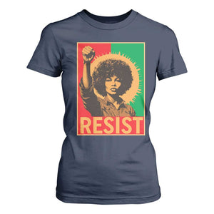 Angela Davis T Shirt For Women Political Protest Resist Civil Rights Freedom TS14 Navy Print Your Wear