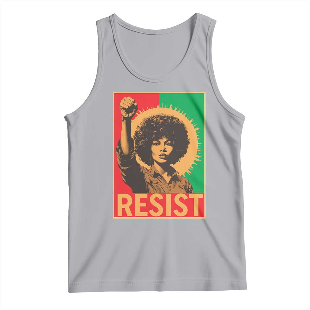 Angela Davis Tank Top Political Protest Resist Civil Rights Freedom TS14 Athletic Heather Print Your Wear