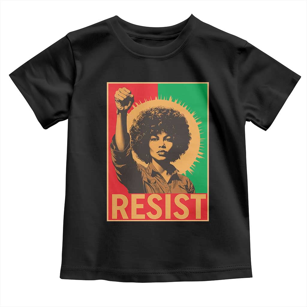 Angela Davis Toddler T Shirt Political Protest Resist Civil Rights Freedom TS14 Black Print Your Wear