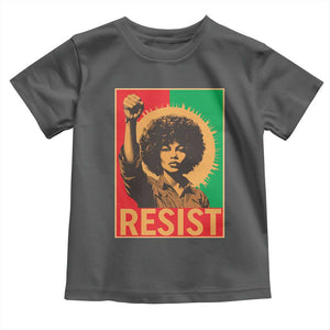 Angela Davis Toddler T Shirt Political Protest Resist Civil Rights Freedom TS14 Dark Heather Print Your Wear