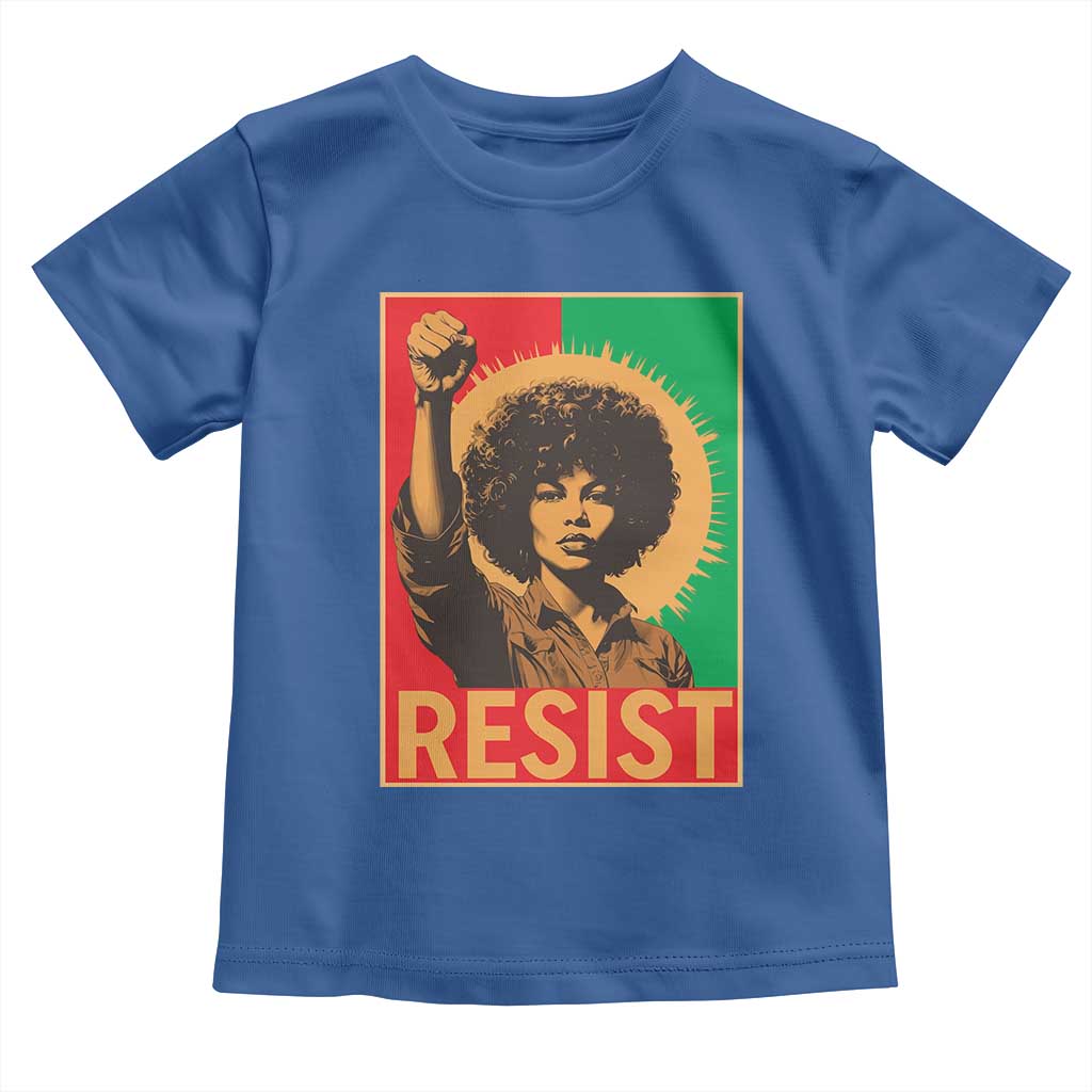 Angela Davis Toddler T Shirt Political Protest Resist Civil Rights Freedom TS14 Royal Blue Print Your Wear