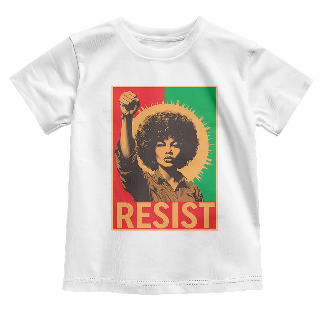 Angela Davis Toddler T Shirt Political Protest Resist Civil Rights Freedom TS14 White Print Your Wear