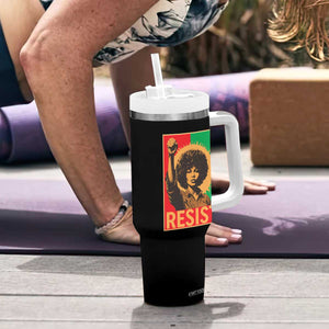 Angela Davis Tumbler With Handle Political Protest Resist Civil Rights Freedom TS14 Print Your Wear