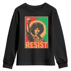 Angela Davis Youth Sweatshirt Political Protest Resist Civil Rights Freedom TS14 Black Print Your Wear
