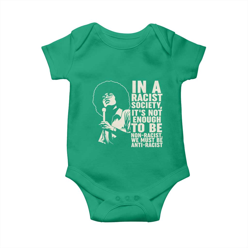 Angela Davis Inspirational Quote Baby Onesie TS14 Irish Green Print Your Wear