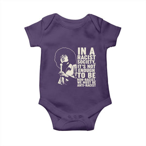Angela Davis Inspirational Quote Baby Onesie TS14 Purple Print Your Wear