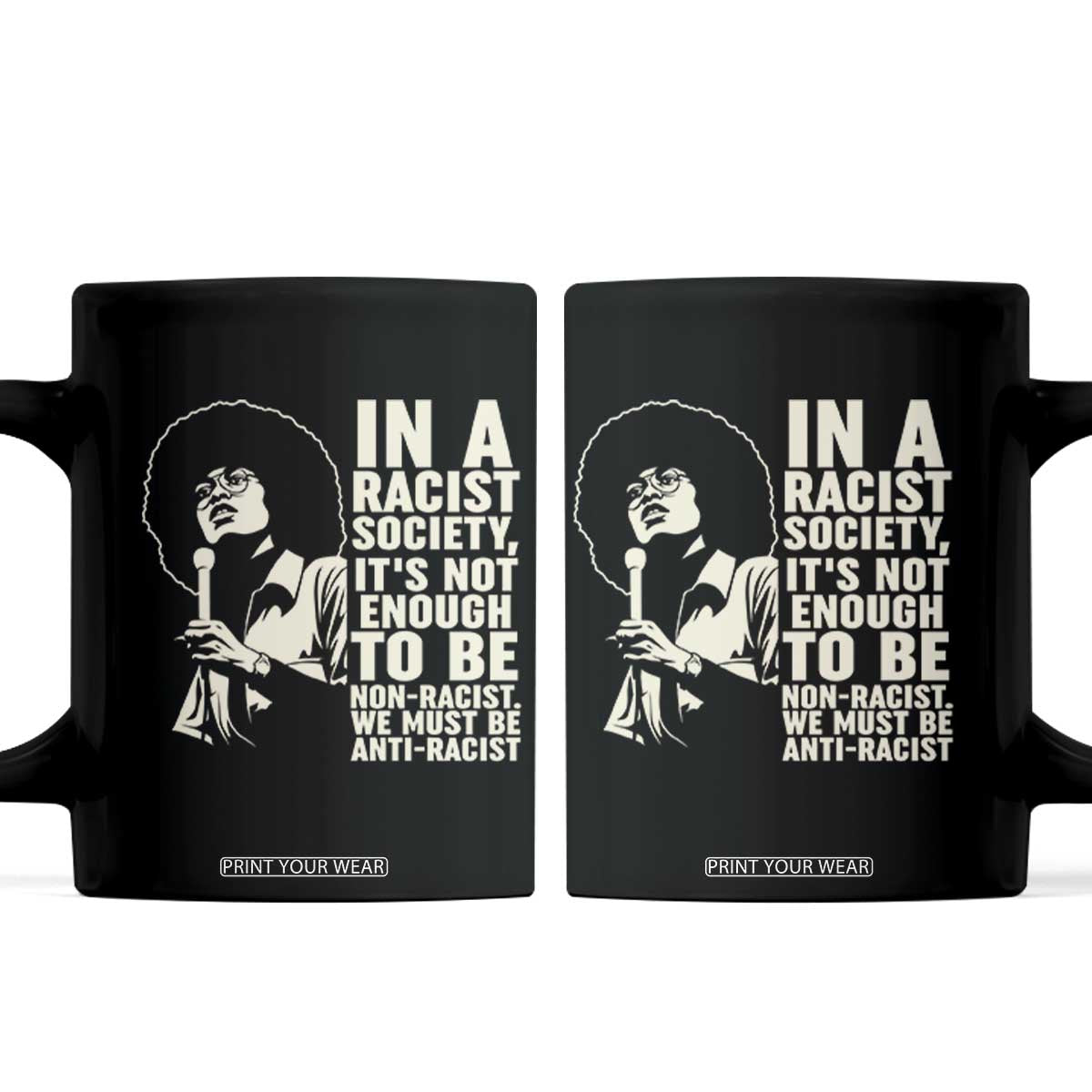 Angela Davis Inspirational Quote Coffee Mug TS14 Black Print Your Wear
