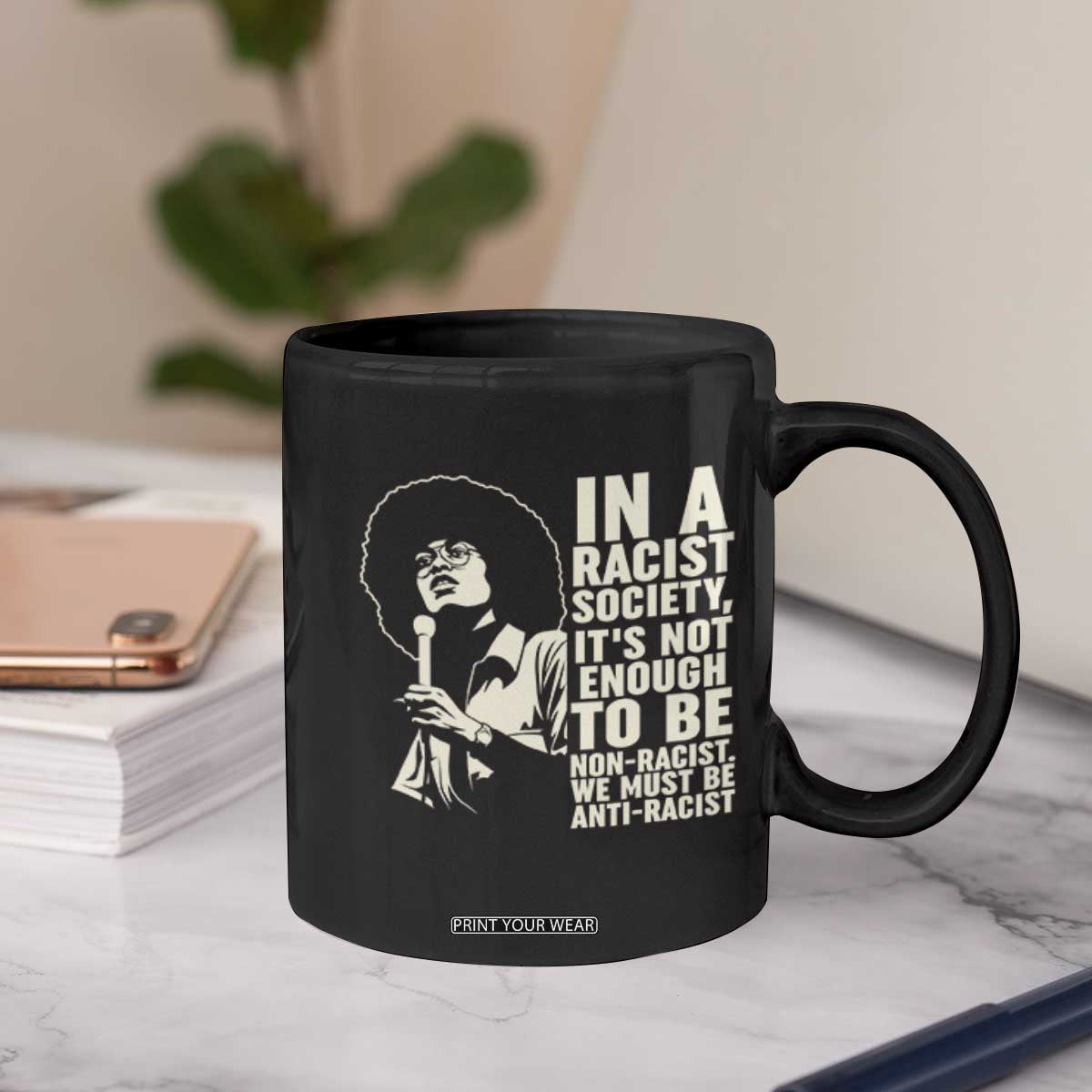 Angela Davis Inspirational Quote Coffee Mug TS14 Print Your Wear