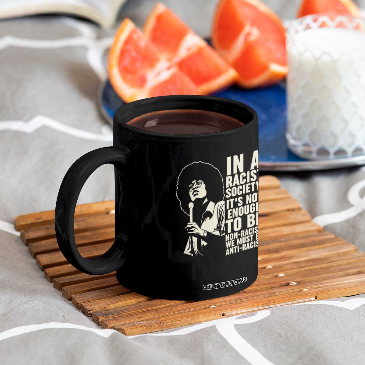Angela Davis Inspirational Quote Coffee Mug TS14 Print Your Wear